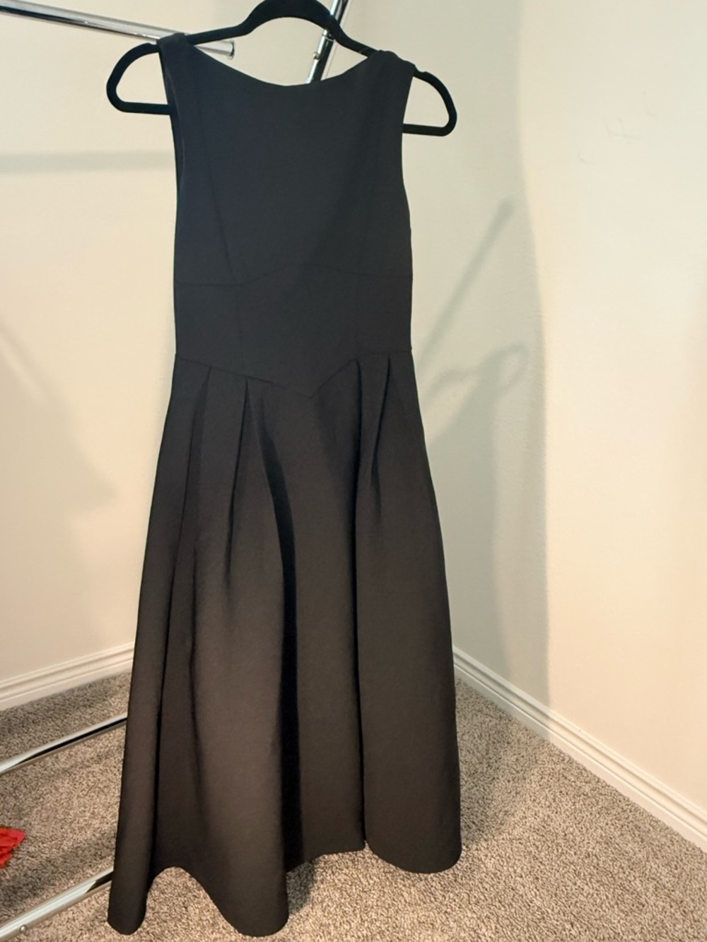 Babyboo Classic Black Sleeveless Fit-and-Flare Dress
